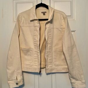 Falls Creek Cream Jean Jacket Size Large